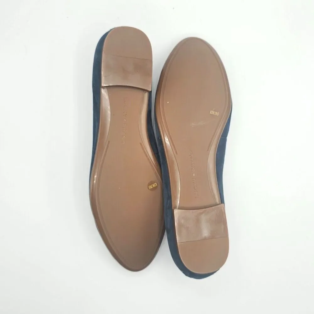 Lucky Brand Navy Suede Ballet Flats Women’s 8.5 Slip On Classic - Picture 7 of 9